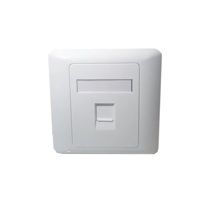 Atlantic 86x86mm Keystone Faceplate – White, Wall-Mount, RJ45 Compatible