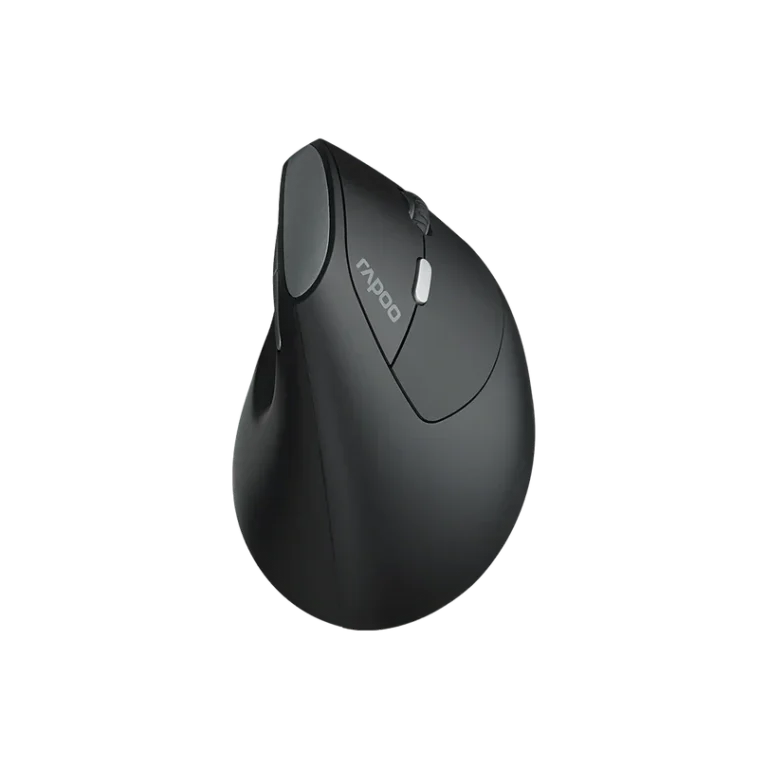 Rapoo EV250 Wireless Ergonomic Vertical Mouse – 2.4GHz Silent Click Optical Mouse, Adjustable 800-1600 DPI, 6 Buttons, Nano USB Receiver, Up to 9-Month Battery Life, Ergonomic Right-Hand Design for PC & Laptop