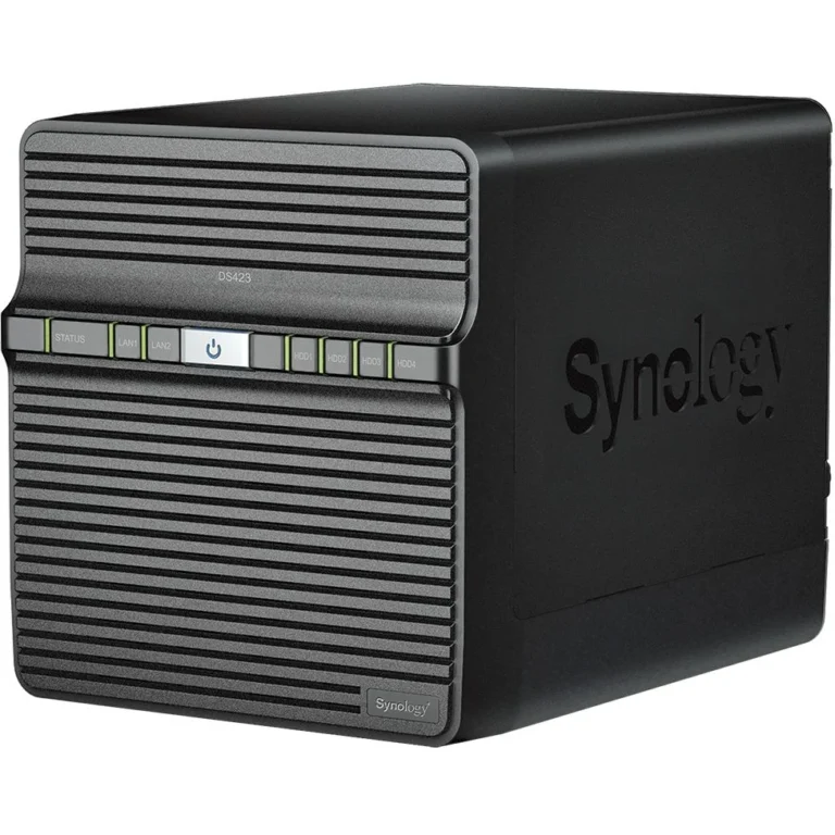 Synology DiskStation DS423 – 4-Bay NAS, Quad-Core 1.7GHz CPU, 2GB DDR4, Btrfs, Dual 1GbE, USB 3.2 Gen 1, Up to 72TB Capacity