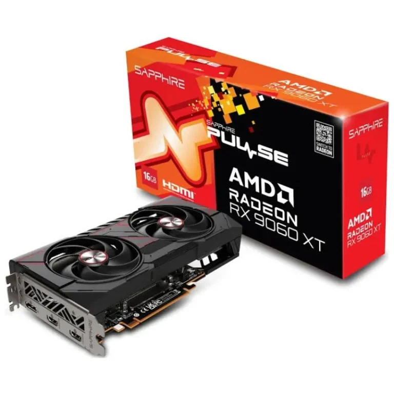 Sapphire PULSE AMD Radeon RX 9060 XT 16GB Graphics Card - Black