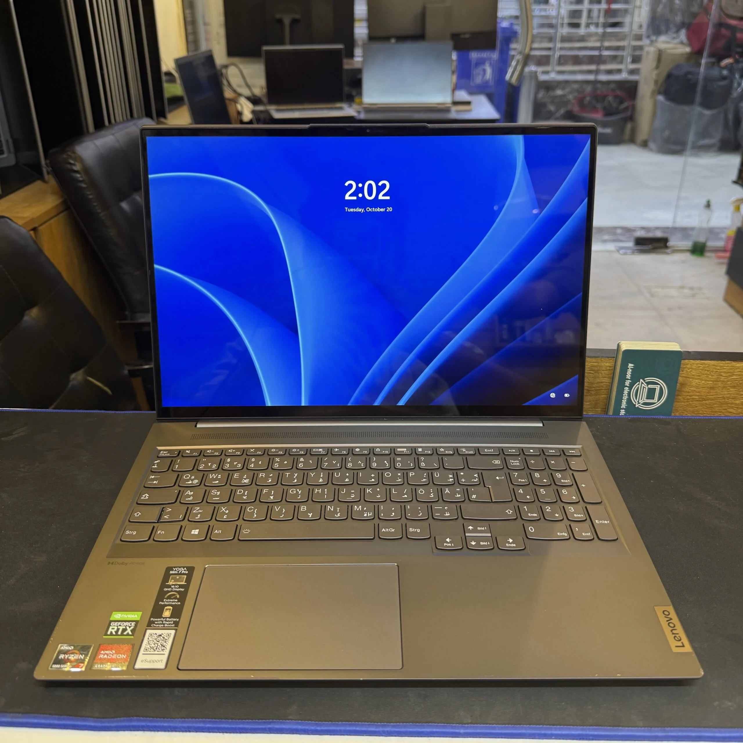 LENOVO YOGA SLIM 7 PRO 16" AMD RYZEN 7 5800H RAM 16 ssd 512 RTX 3050 4G 16" 2K لمس مستعمل LENOVO YOGA SLIM 7 PRO 16" AMD RYZEN 7 5800H RAM 16 ssd 512 RTX 3050 4G 16" 2K لمس مستعمل