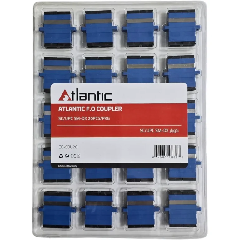 Atlantic F.O SC/UPC Single-Mode Duplex Fiber Optic Couplers, 20-Pack (CO-SDU20)