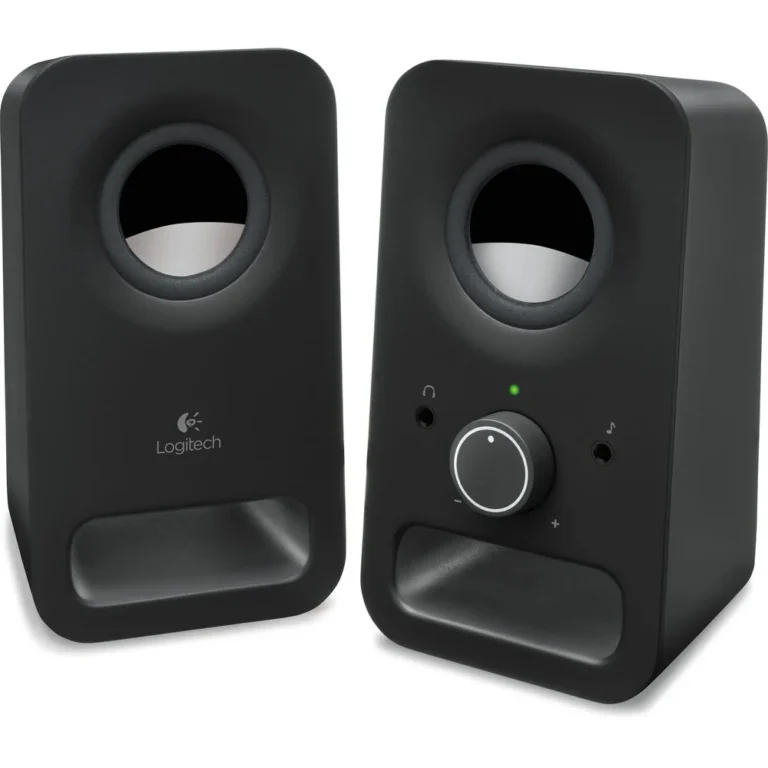 Logitech Z150 Stereo Computer Speakers – 6W Peak / 3W RMS, Dual 2-inch Drivers, Headphone Jack, Compact 2.0 Set