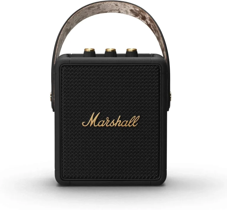 Marshall Stockwell II Portable Bluetooth Speaker , 20+ Hours Playtime , True Stereophonic 360° Sound , Bluetooth 5.0 , IPX4 Water-Resistant , Rugged Design with Carry Strap