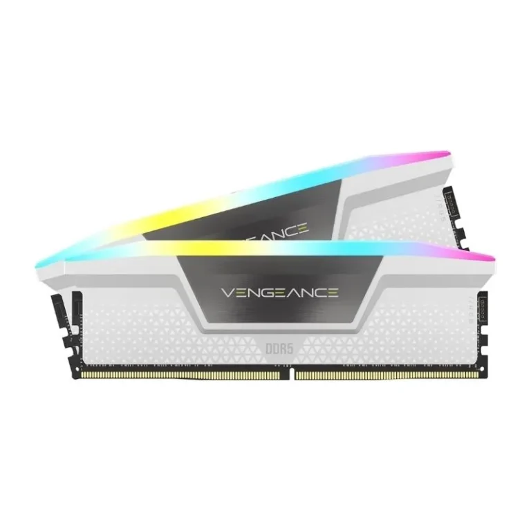CORSAIR Vengeance RGB 32GB (2x16GB) DDR5 6000MHz CL36 Desktop Memory – White