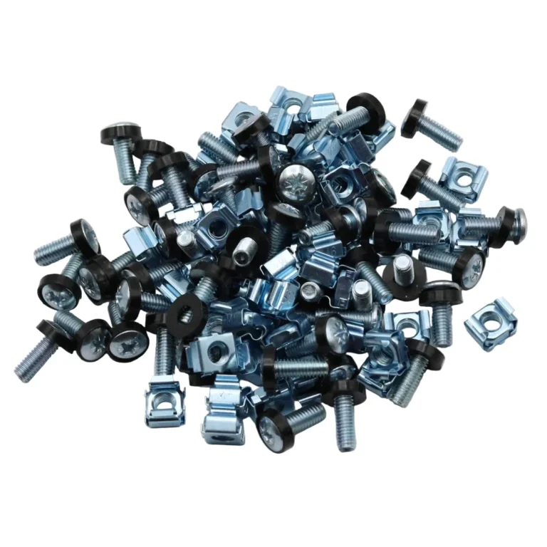 Atlantic Rack Screws and Clip Nuts – 50 Pack, M6 Thread, Black Finish