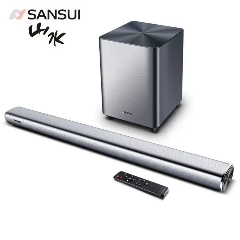 SANSUI DV-92A 2.1 Channel Soundbar with External Subwoofer, 180W Home Theater Audio System, Bluetooth 5.0,USB, Optical & AUX Connectivity