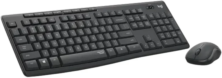 Logitech MK295 Silent Wireless Keyboard and Mouse Combo , SilentTouch Technology , 2.4GHz Wireless | Full-Size Spill-Resistant Keyboard , 1000 DPI Optical Mouse , 10m Wireless Range , USB Nano Receiver