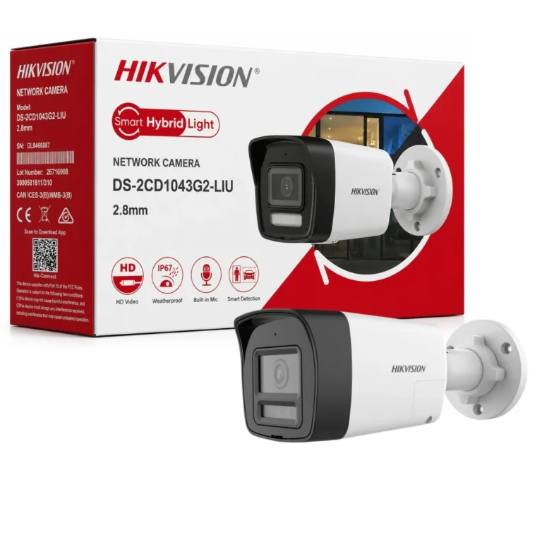 HIKVISION 4MP IP DS-2CD1043G2-LIU Smart Hybrid Light Audio 2.8 mm Outdoor