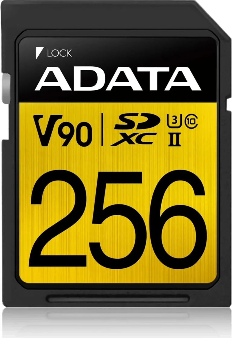 ADATA ASDX256GUII3CL10-C Premier ONE SDXC UHS-II U3 Class10 V90 3D NAND Extreme 4K Ultra HD 290MB/s SD Card, 256 GB