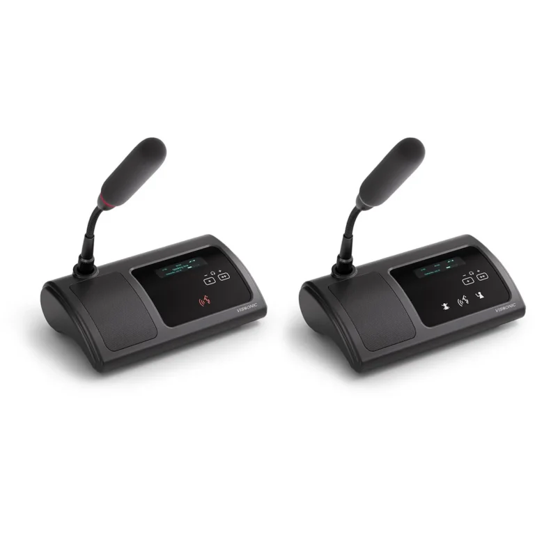 VISSONIC VIS-WDD-T Wireless Digital Conference Delegate Unit with Touchscreen, OLED Display, Rechargeable Battery & High-Fidelity Speaker