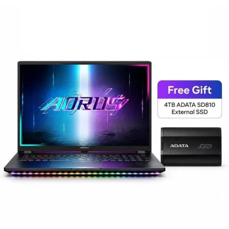 GIGABYTE AORUS MASTER 18 BZH - 18" WQXGA 240Hz - Intel Core Ultra 9 275HX - 64GB RAM - 2TB SSD - NVIDIA RTX 5090 24GB - WIN 11 PRO K (Free 4TB ADATA SD810 SSD)