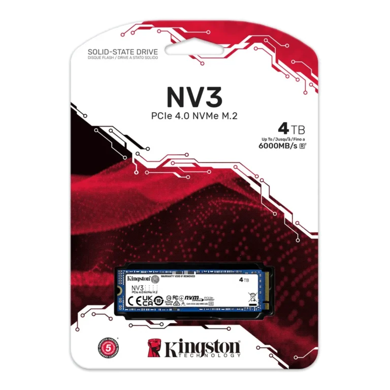 Kingston NV3 PCIe 4.0 NVMe M.2 SSD (4TB)