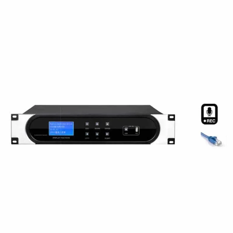 CMX CS-900 Digital Conference System Controller with USB Recording, CAT6/RJ45 & 8-Pin Ports, LCD Display, 100–1000 Unit Capacity