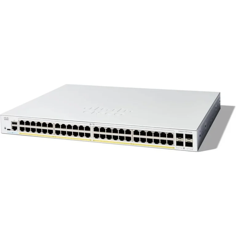Cisco Catalyst C1300-48P-4G Managed Switch, 48 Port GE, PoE, 4x1GE SFP, Limited Lifetime Protection