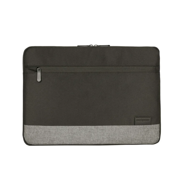 ECLIPS 13.3–14.1 Inch Laptop Sleeve – Slim Black Protective Case with Grey Accents